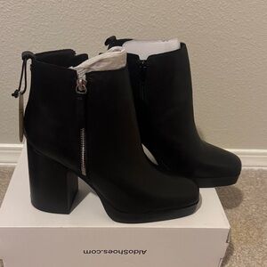 Aldo Black Heeled Ankle Boots